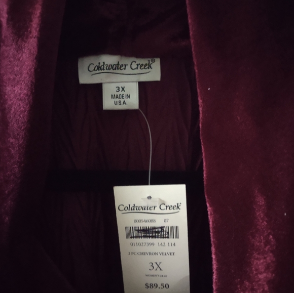 NWT Coldwater Creek Tunic Cowl Neck Top size 3X Deep Burgundy Wine Color - Picture 5 of 5